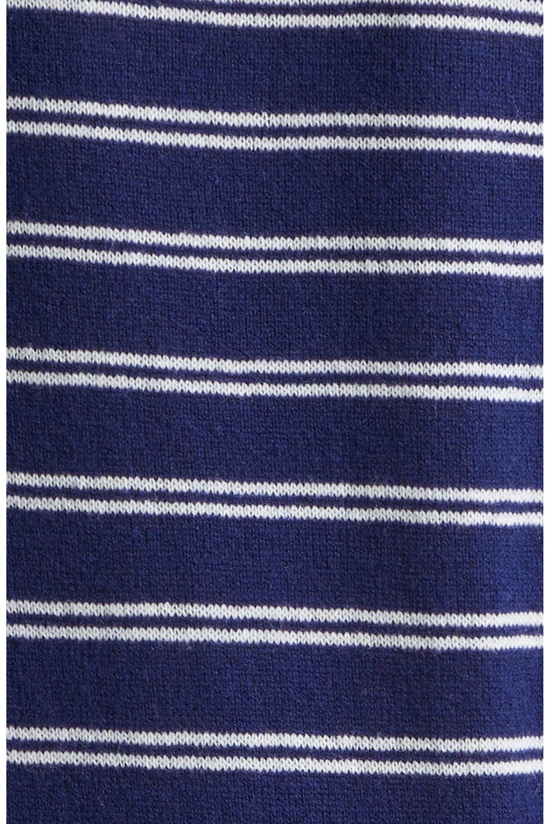 Deconstructed Stripe Wool Polo Sweater, Alternate, color, BLUE STRIPE