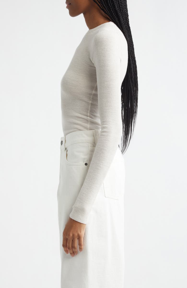 Haikure Joan Rib Extrafine Merino Wool Sweater, Alternate, color, Butter