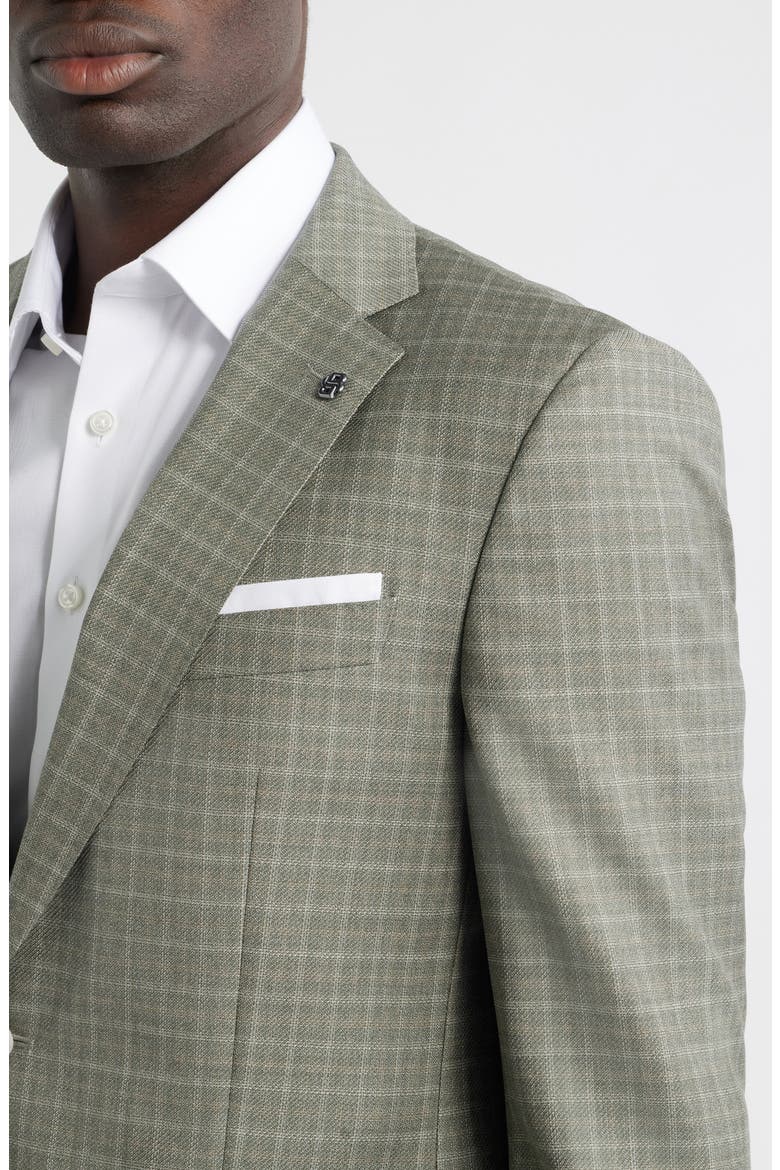 Hutson Plaid Wool Sport Coat, Alternate, color, MEDIUM GREEN