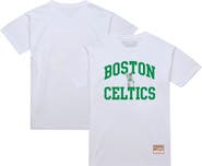 Mitchell & Ness Men's Mitchell & Ness White Boston Celtics Hardwood Classics Vintage Warm Up T-Shirt