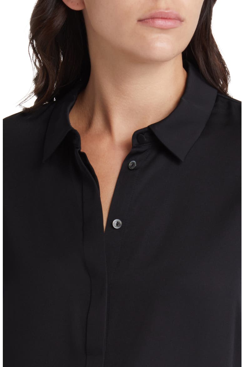 Larissa Stretch Silk Blouse, Alternate, color, BLACK