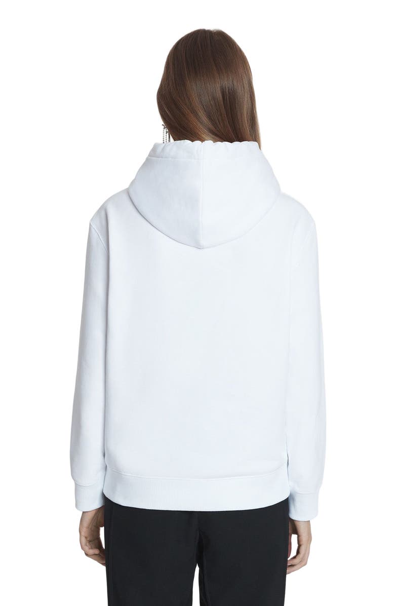 Lanvin Bead Embroidered Hoodie, Alternate, color, Optic White