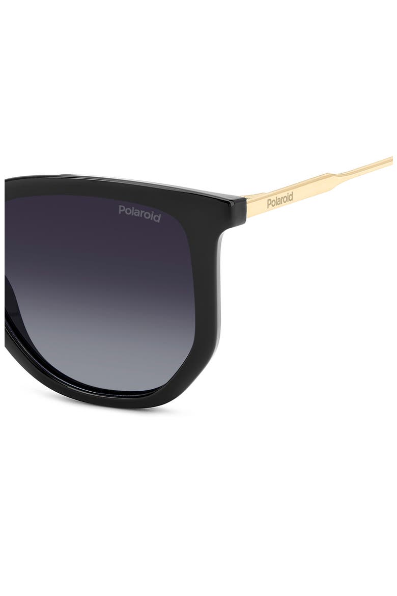 51mm Polarized Square Sunglasses, Alternate, color, BLACK/ GREY SF POLAR
