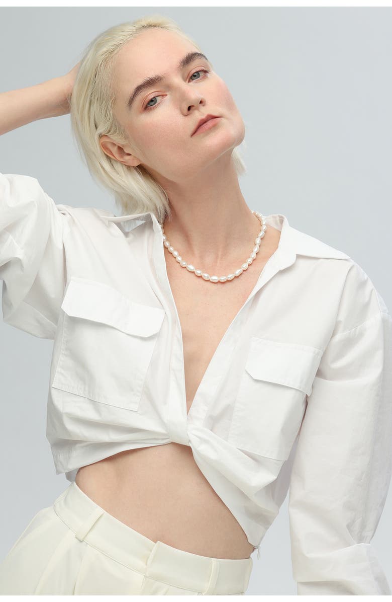 Classicharms Mera Baroque Freshwater Pearl Necklace & Scarf set, Alternate, color, 