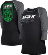 New Era Women's New Era Black Austin FC Athletic Raglan 3/4-Sleeve T-Shirt