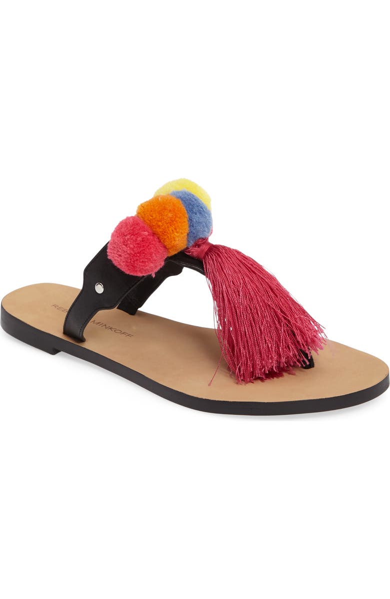 Rebecca Minkoff Erika Pompom Tassel Sandal, Main, color,