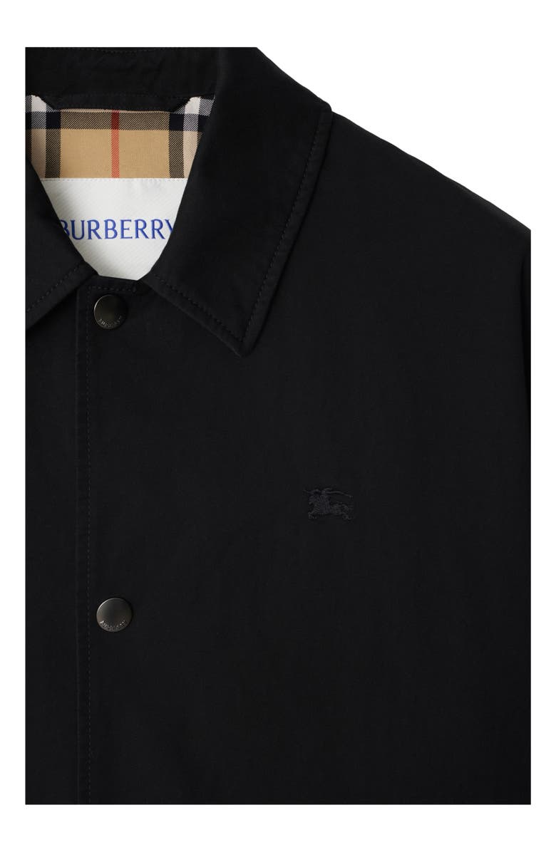 Burberry Gabardine Coach Jacket, Alternate, color, Black