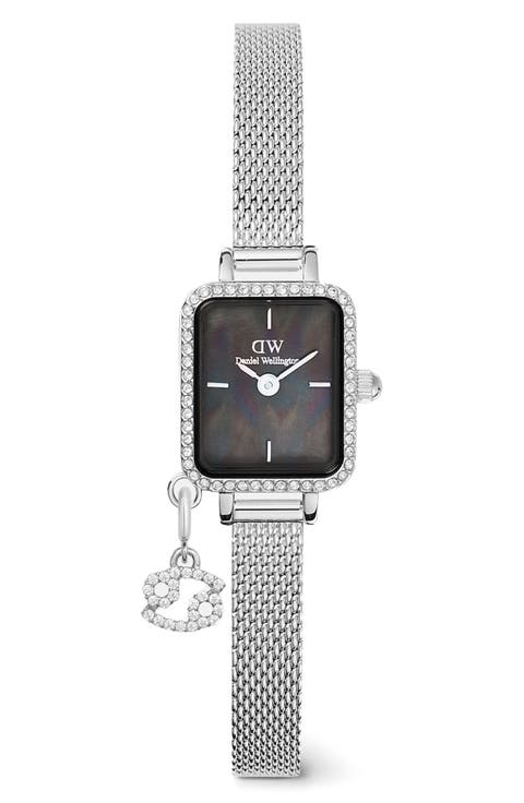 Quadro Mini Charm Mesh Strap Watch, 20mm