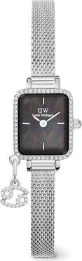 Daniel Wellington Quadro Mini Charm Mesh Strap Watch, 20mm