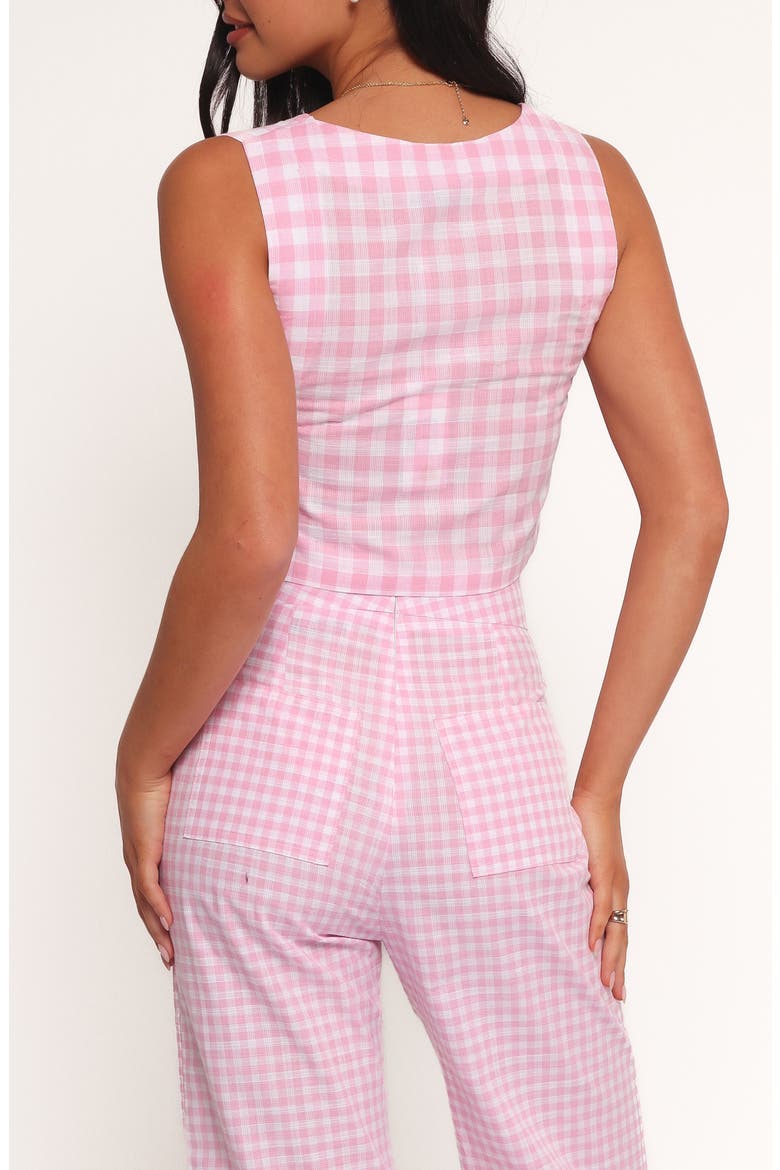 Devlin Check Crop Tank, Alternate, color, PINK GINGHAM