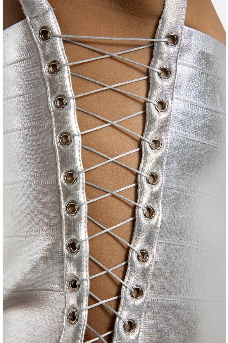 Bandage Corset Top, Alternate, color, SILVER
