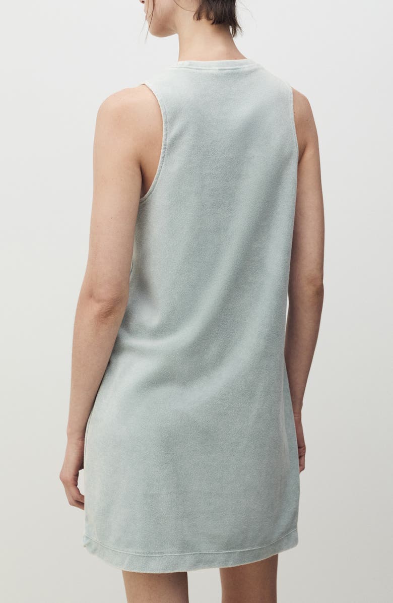 MANGO Overdyed Cotton Blend Terry Nightgown, Alternate, color, Mint Green