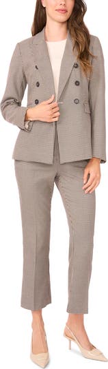 Kick Flare Leg Houndstooth Pants