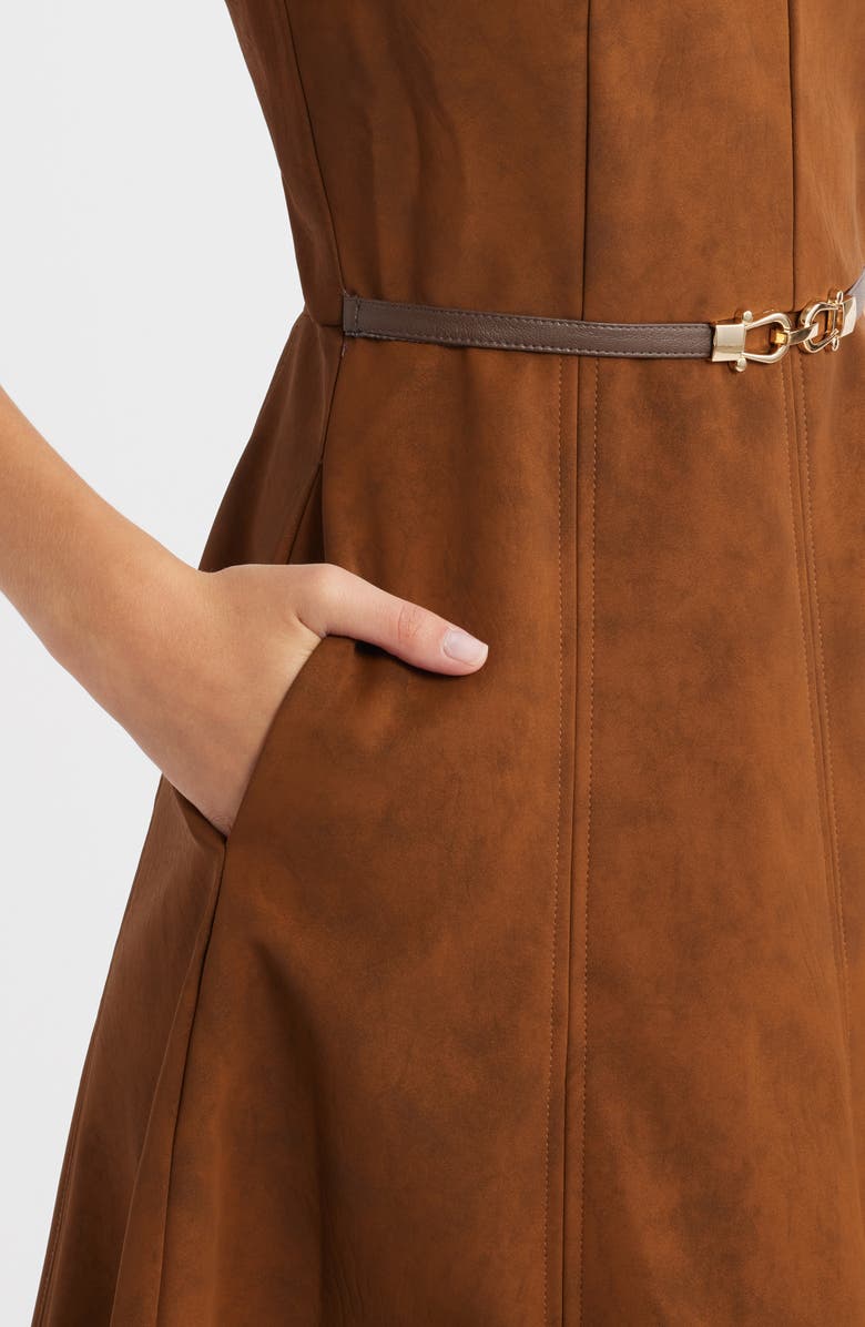 Eloise Faux Suede Midi Dress