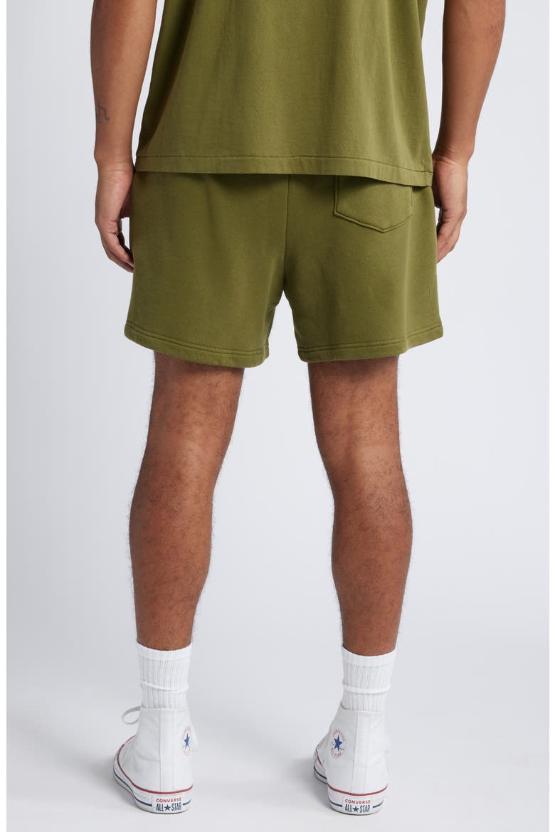 Core Organic Cotton Brushed Terry Sweat Shorts, Alternate, color, VINTAGE OLIVE