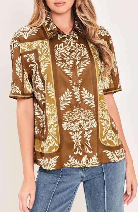 Button-Down Woven Top