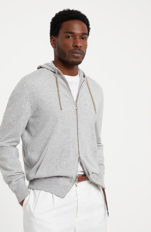 Brunello Cucinelli Sweatshirt-style Cardigan In Pebble