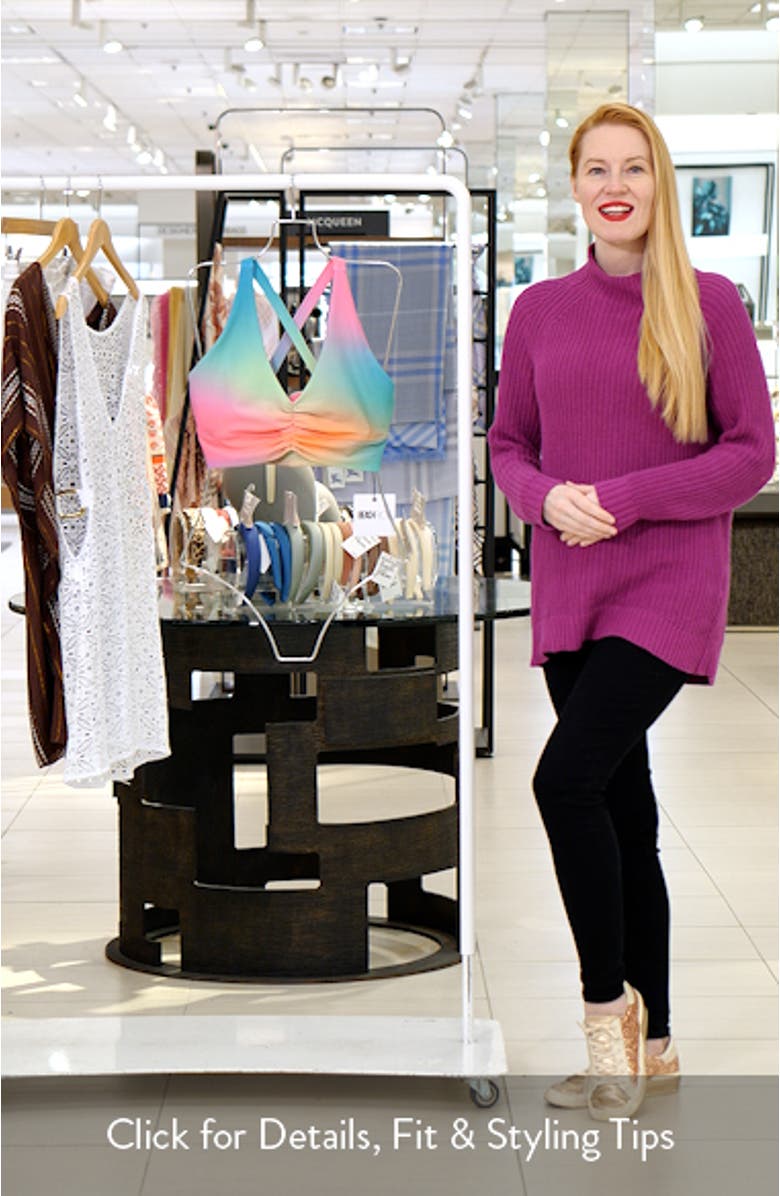 Mindy Ruched Racerback Sports Bra, sales video thumbnail