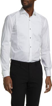 BOSS Hank Slim Fit Easy Iron Bibbed Tuxedo Shirt