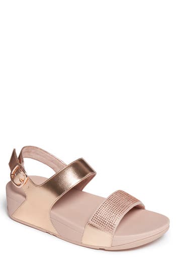 Fitflop Lulu Crystal Slingback Sandal In Gold