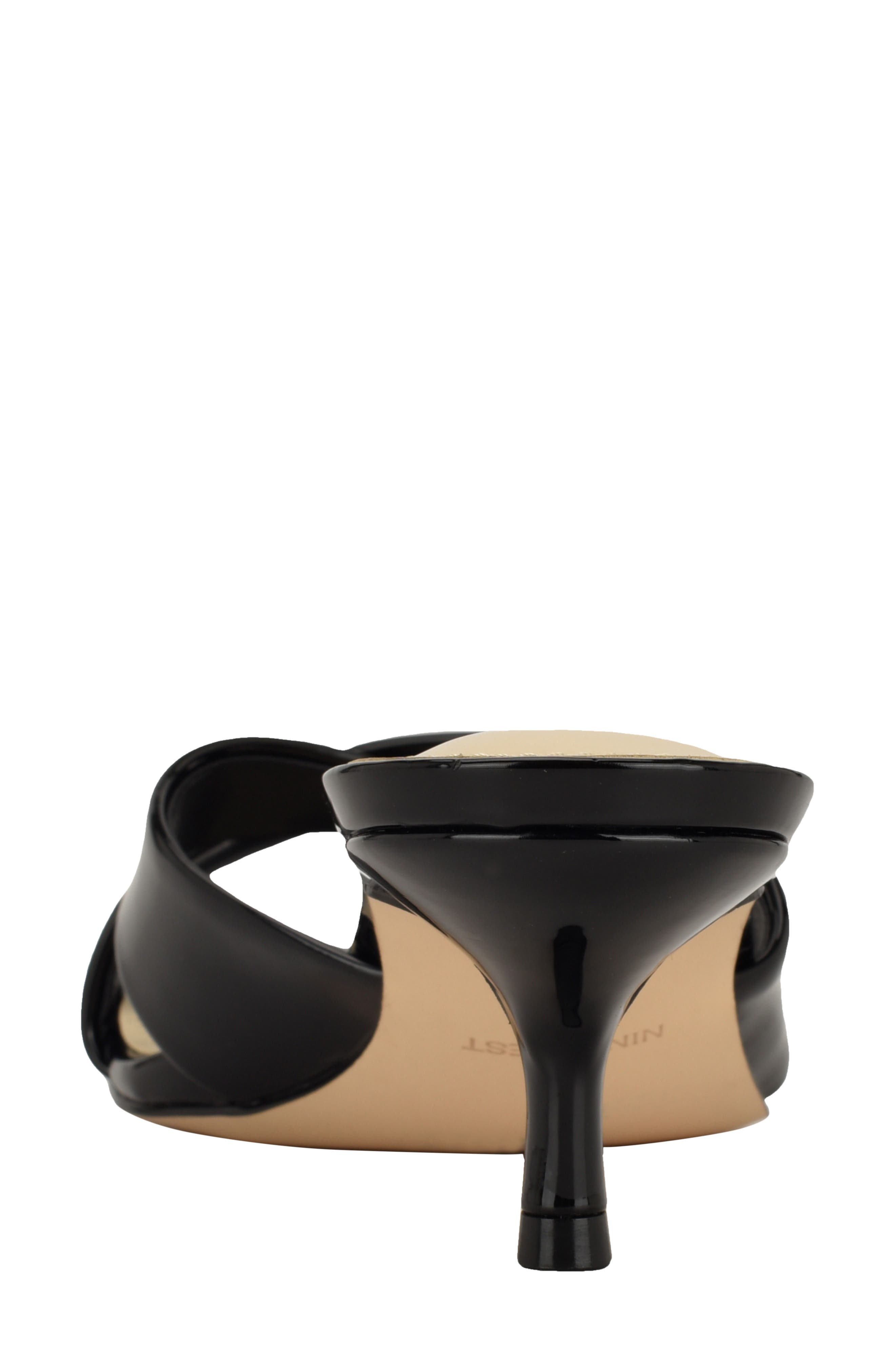 Nine West Merlana Kitten Heel Sandal, Alternate, color, Black