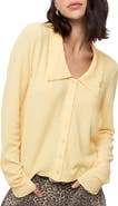 WISHLIST Textured Button-Up Knit Top