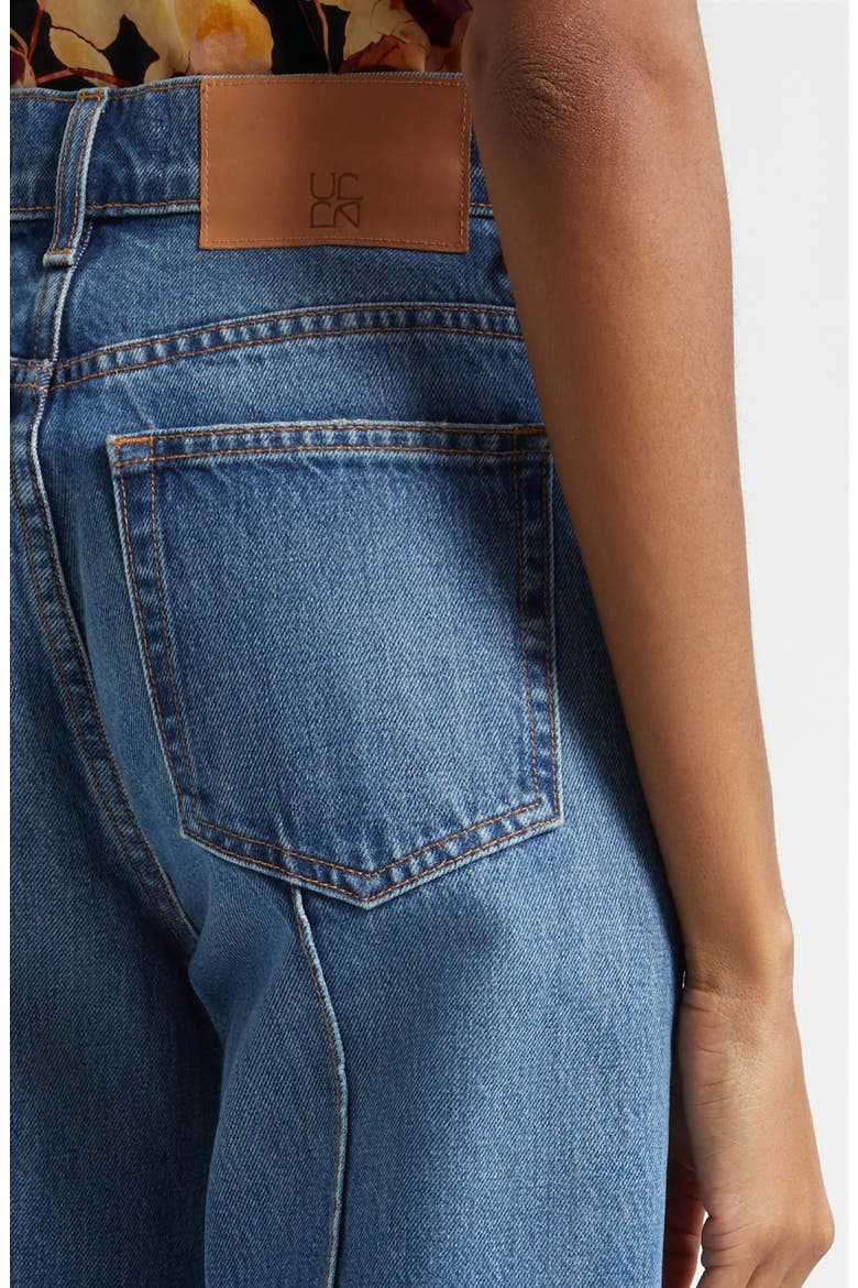 Genevieve Pintuck Jeans, Alternate, color, DANUBE