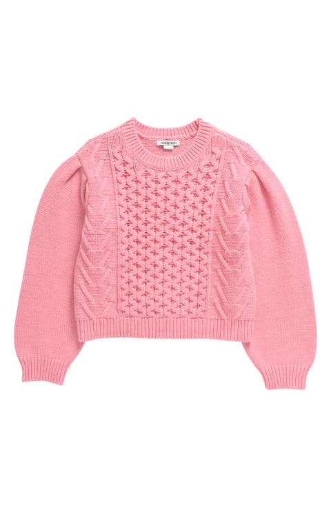 Kids' Pleat Sleeve Sweater (Little Kid & Big Kid)