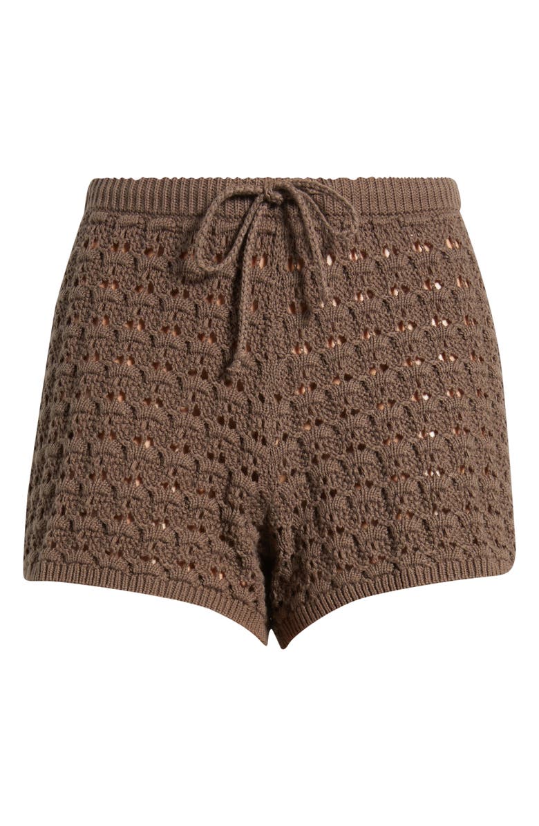 BP. Open Stitch Beach Shorts, Alternate, color, Brown Quartz