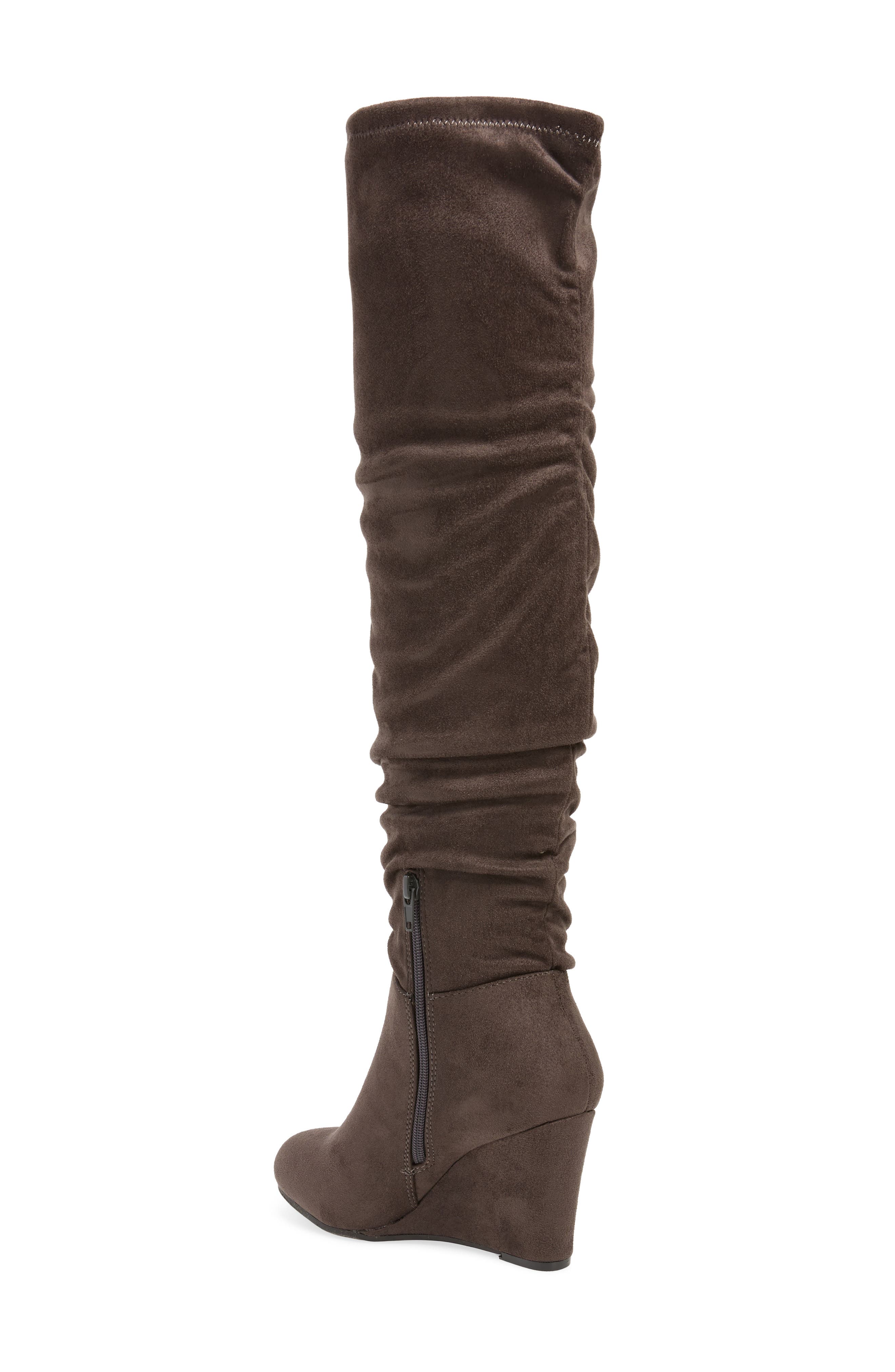 Uma Over the Knee Boot, Alternate, color, CHARCOAL SUEDE
