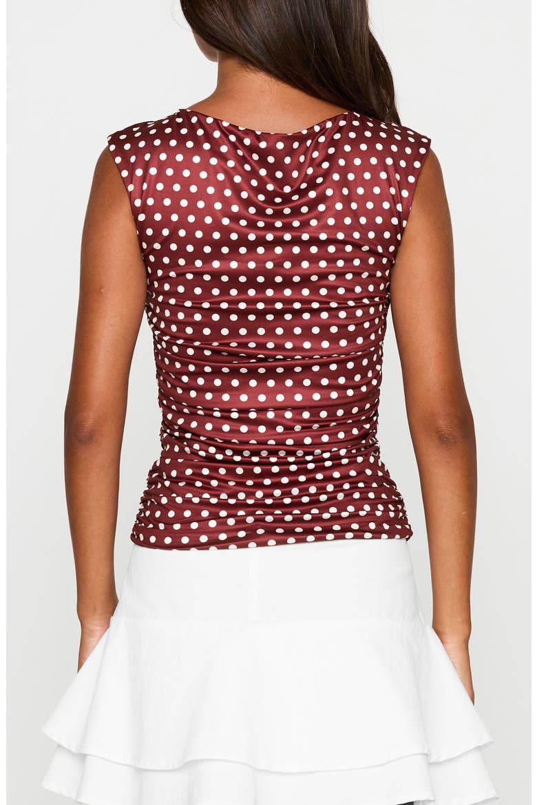Perfect Harmony Ruched Sleeveless Top, Alternate, color, MULTI RED