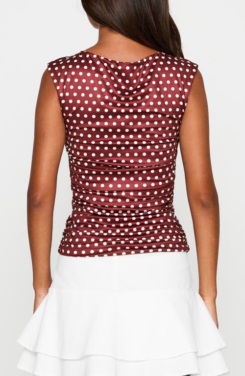 Princess Polly Perfect Harmony Ruched Sleeveless Top In Brown
