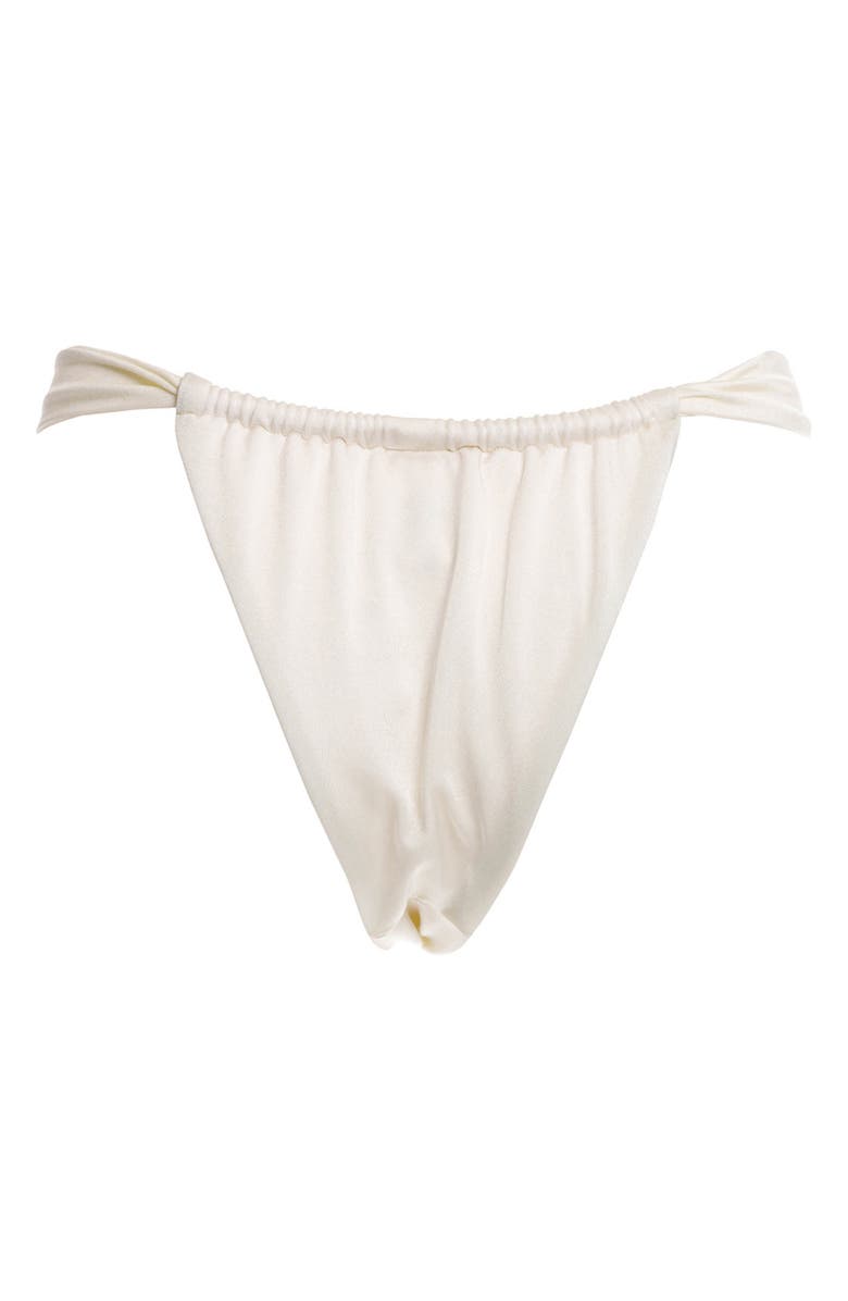 Agua Bendita Elsa Sereia Ruched Bikini Bottoms, Alternate, color, Beige
