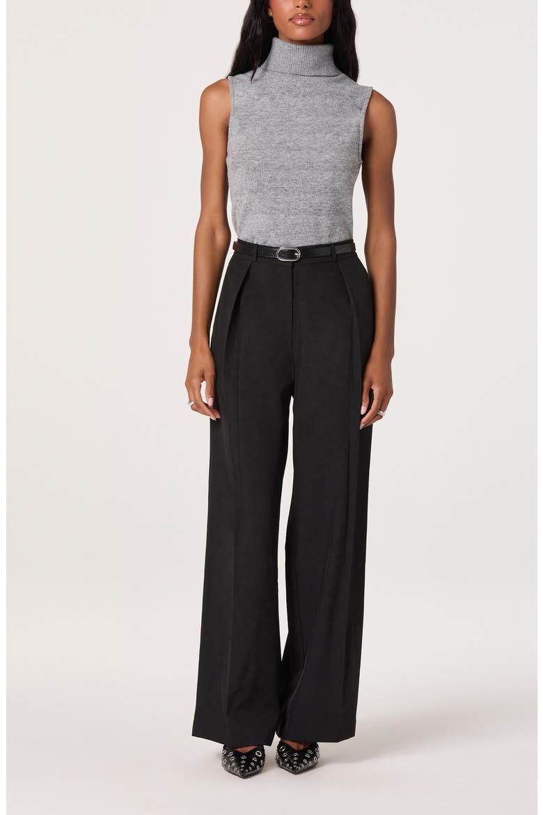 Pleated Pants, Alternate, color, BLACK