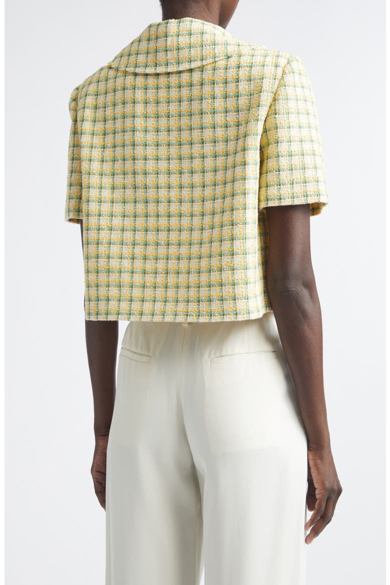 Short Sleeve Tweed Jacket, Alternate, color, BUTTER MULTI