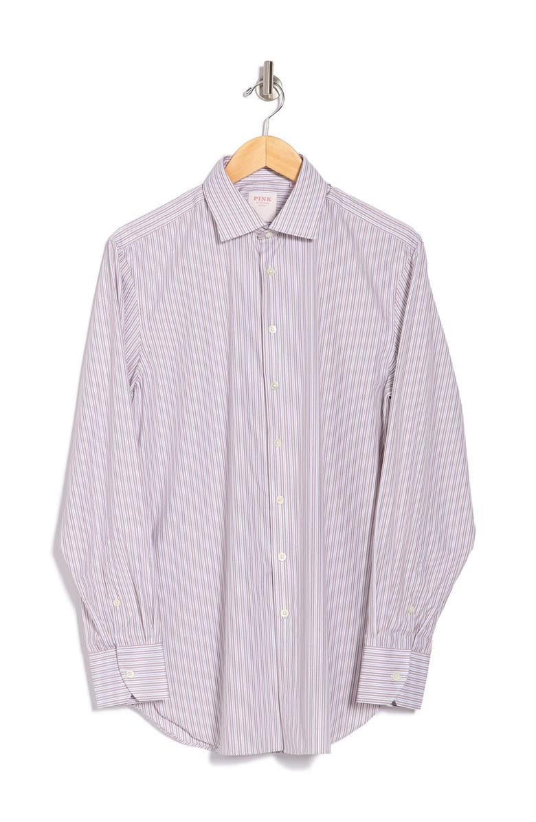 Thomas Pink Supraluxe Dobby Stripe Print Shirt, Alternate, color, 
