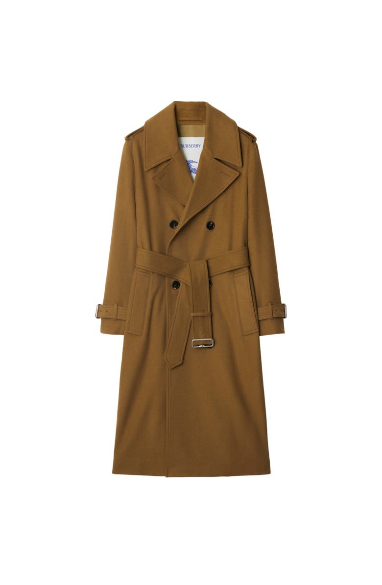 Burberry Long Cashmere Trench Coat, Alternate, color,
