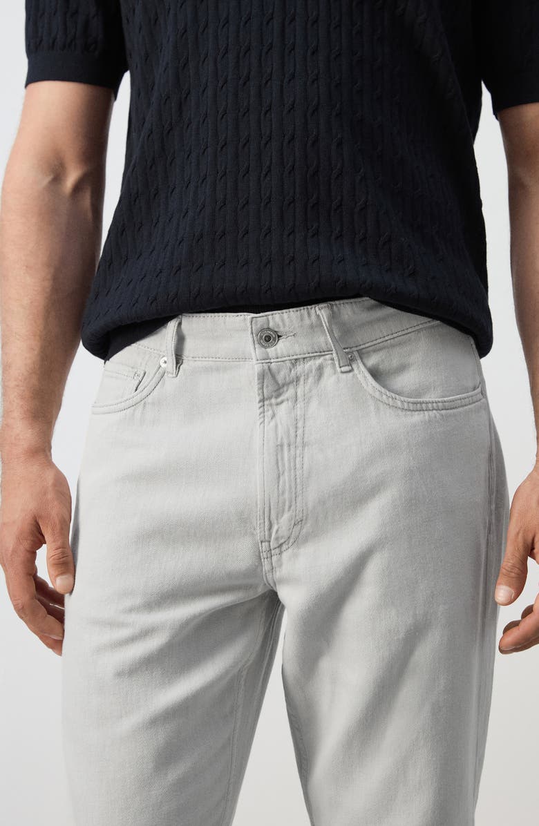 MANGO Lori Tapered Jeans, Alternate, color, Ice Grey