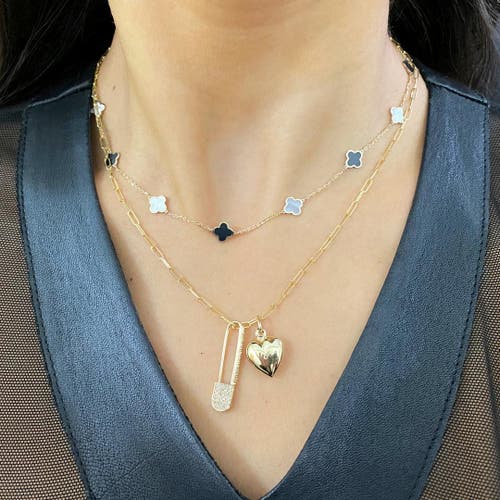 The Lovery Fine Jewelry Mini Paperclip Link Chain Necklace In Gold