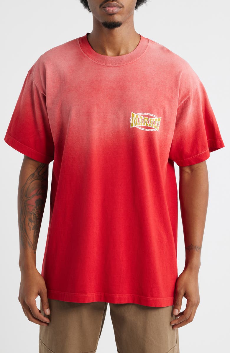 MARKET Saloon Cotton Graphic T-Shirt, Main, color, Salsa