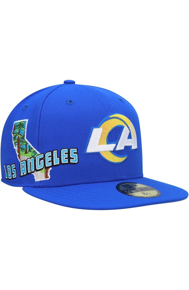 New Era Men's New Era Royal Los Angeles Rams Stateview 59FIFTY Fitted Hat, Main, color, Royal