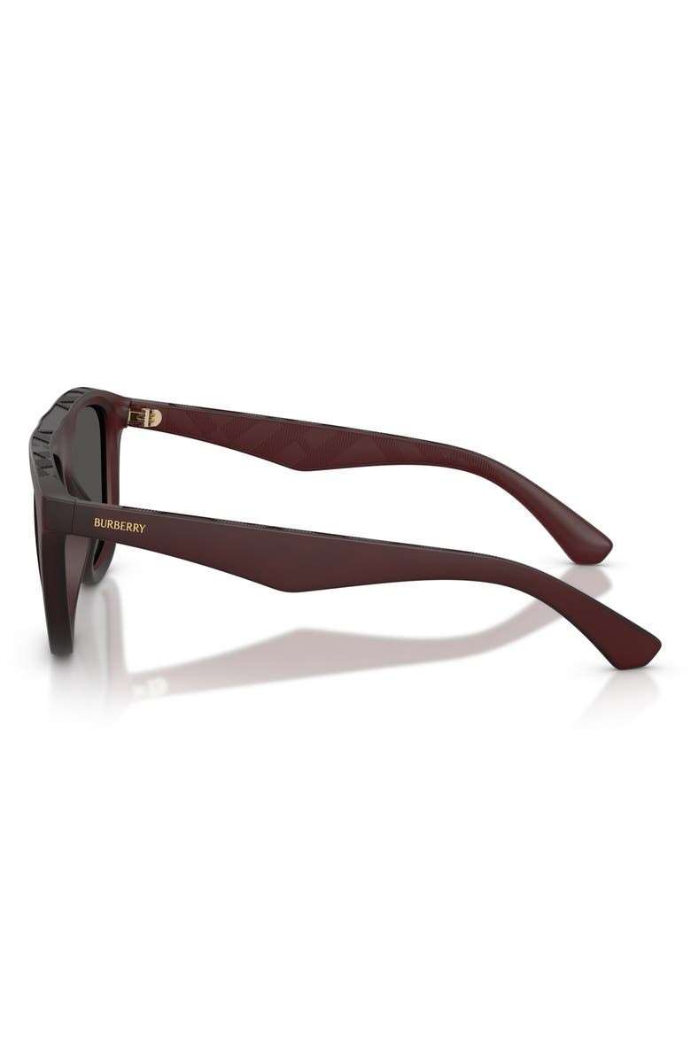 Burberry 55mm Square Sunglasses, Alternate, color, Matte Bordeaux / Dark Grey