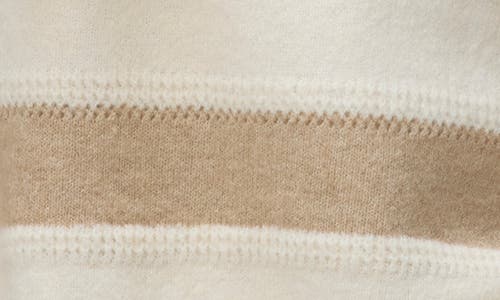 Vero Moda Inez Stripe Mock Neck Sweater In Brown