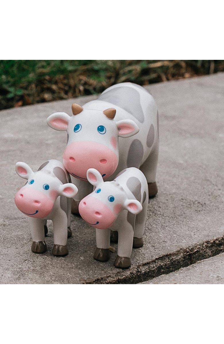 HABA Little Friends Cow - 4.5" Holstein Farm Animal Toy Figure, Alternate, color, Multi