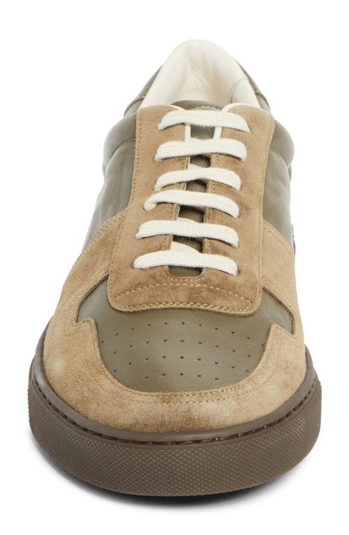 Common Projects Leather Suede Sneakers In Green