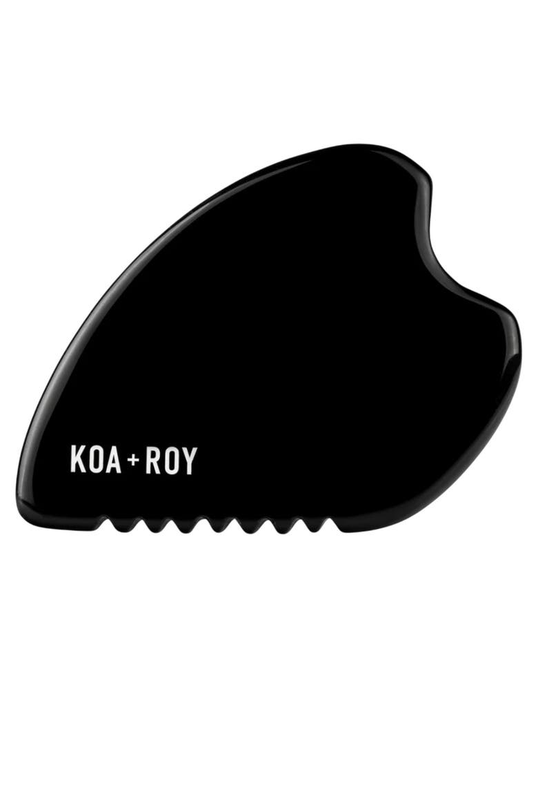 Large Black Obsidian Body Gua Sha Tool, Main, color, None