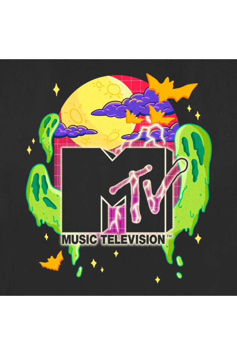 Women's MTV Colorful Halloween Logo T-Shirt, Alternate, color, Black
