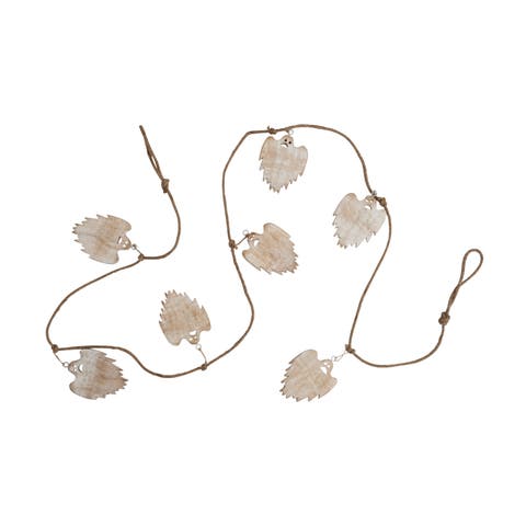 Jute & Mango Wood Ghost Garland, White