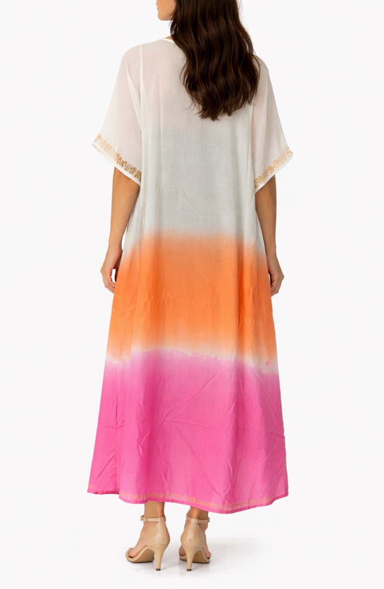 RANEES <p>Long Ombré Cotton Cover-Up</p>, Alternate, color, Pink