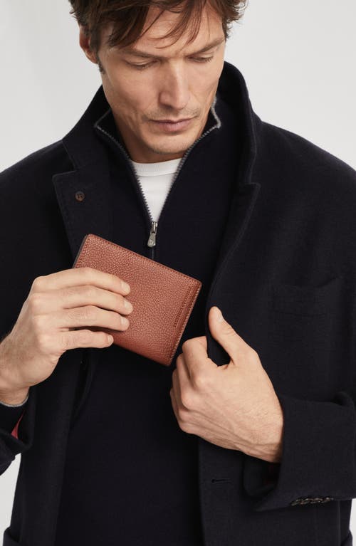 Brunello Cucinelli Passport Holder In Copper